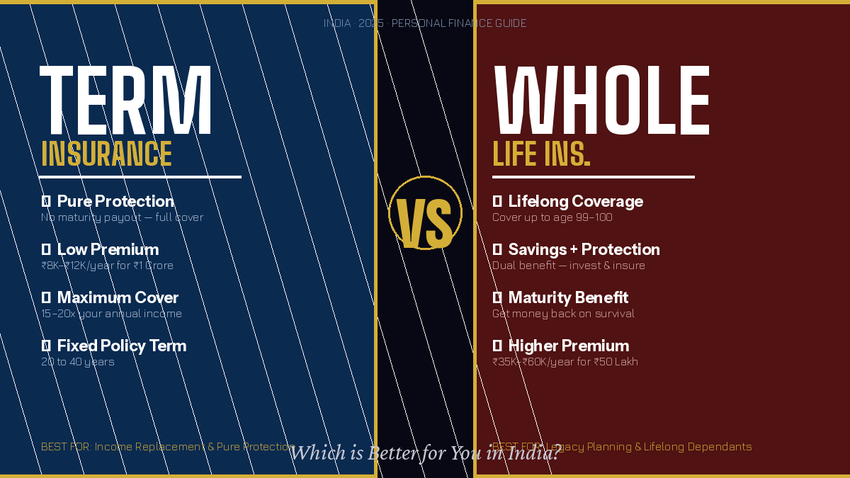 Term Insurance vs Whole Life Insurance Which is Better in India?