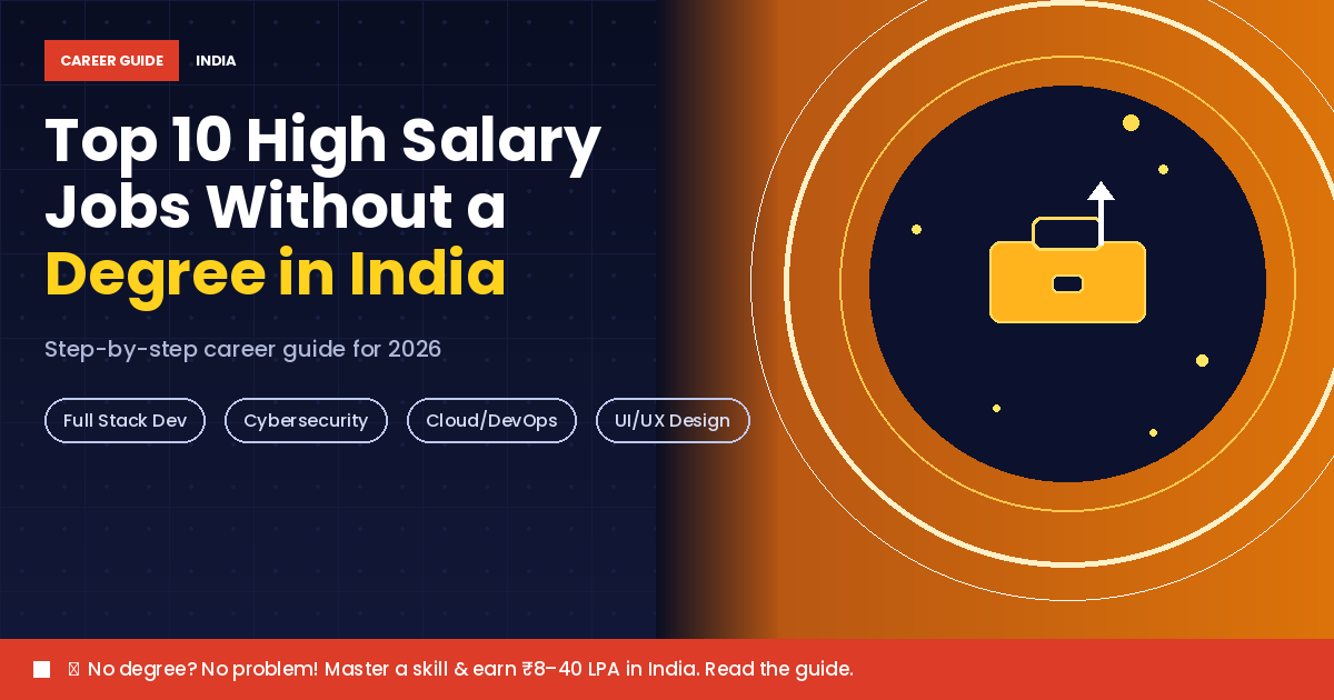 Top 10 High Salary Jobs in India Without a Degree in 2026